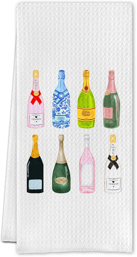 Hostess Gifts,Bar Cart Decor,Champagne Lovers Gifts for Women Kitchen Towels,Bar Cart Accessories... | Amazon (US)