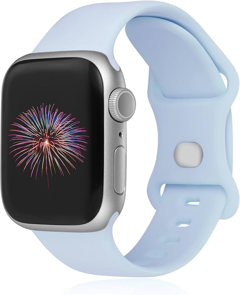 Sport Bands Compatible with Apple Watch Band 38mm/40mm/41mm/42mm/44mm/45mm/49mm Women Men,Soft Si... | Amazon (US)