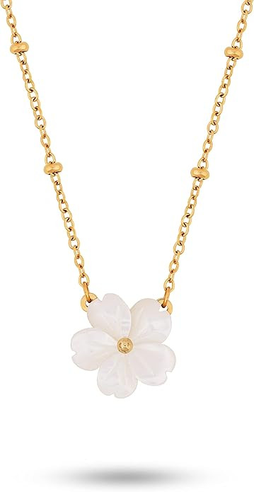 OJERRY Dainty Flower Pendant Neckalces for Women, Flower Jewelry Accessories for Women | Amazon (US)
