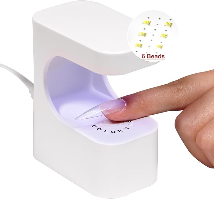 Mini UV Light for Gel Nails, UV Nail Lamp, 6 Beads with 2 Timers for Fast Extension, Portable LED... | Amazon (US)