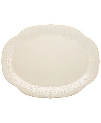 Lenox Dinnerware, French Perle Oval Platter & Reviews - Serveware - Dining - Macy's | Macys (US)
