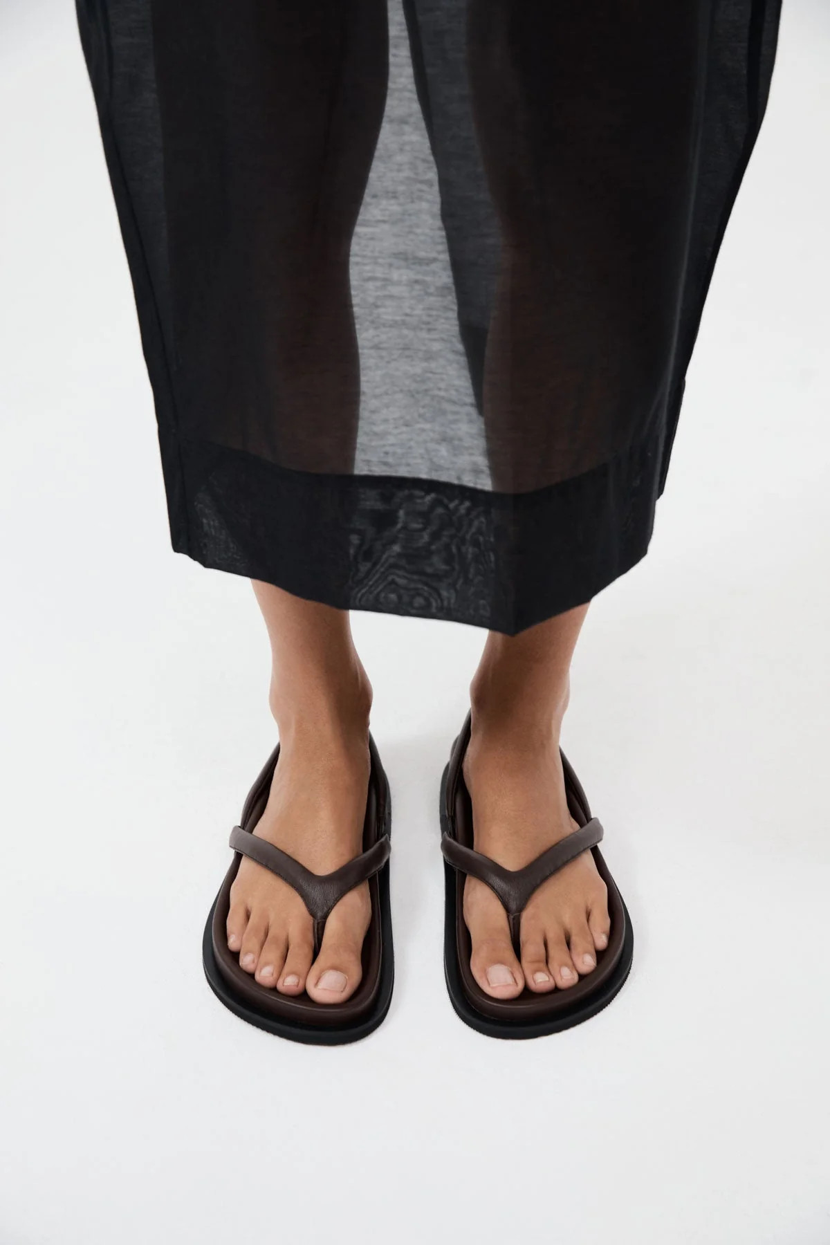 Sling Back Thong Sandal - Chocolate | St. Agni (US, UK, EU)