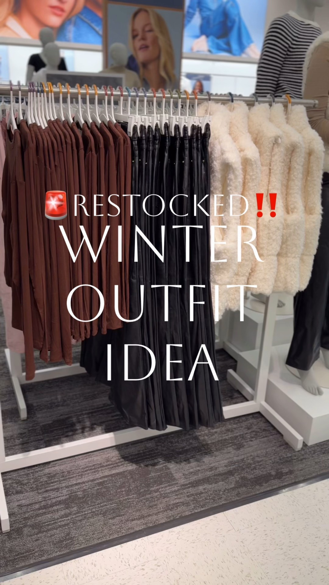 Winter outfit idea // Target new arrivals🚨restocked + currently loving‼️With 3M views the first time I shared this Target outfit, I figured I’d share a restock alert!💃🏼This outfit stopped me in my tracks in-store! So adorable for the holiday season and as we head into winter! This shearling puffer vest is so crazy cozy, I can’t even tell you! These high rise wide leg faux leather pants are a must-have! I grabbed them in the black and the brown! And this long sleeve henley top is the best basic layer for fall and winter! So soft and tons of colors available! On-trend and chic for the holiday season! Mix and match these pieces or style separately! All so perfect for Christmas, NYE, date night, special holiday events, and more! Which Target new arrival is your fave?👇🏻


#LTKHoliday #LTKFindsUnder50 #LTKFindsUnder100