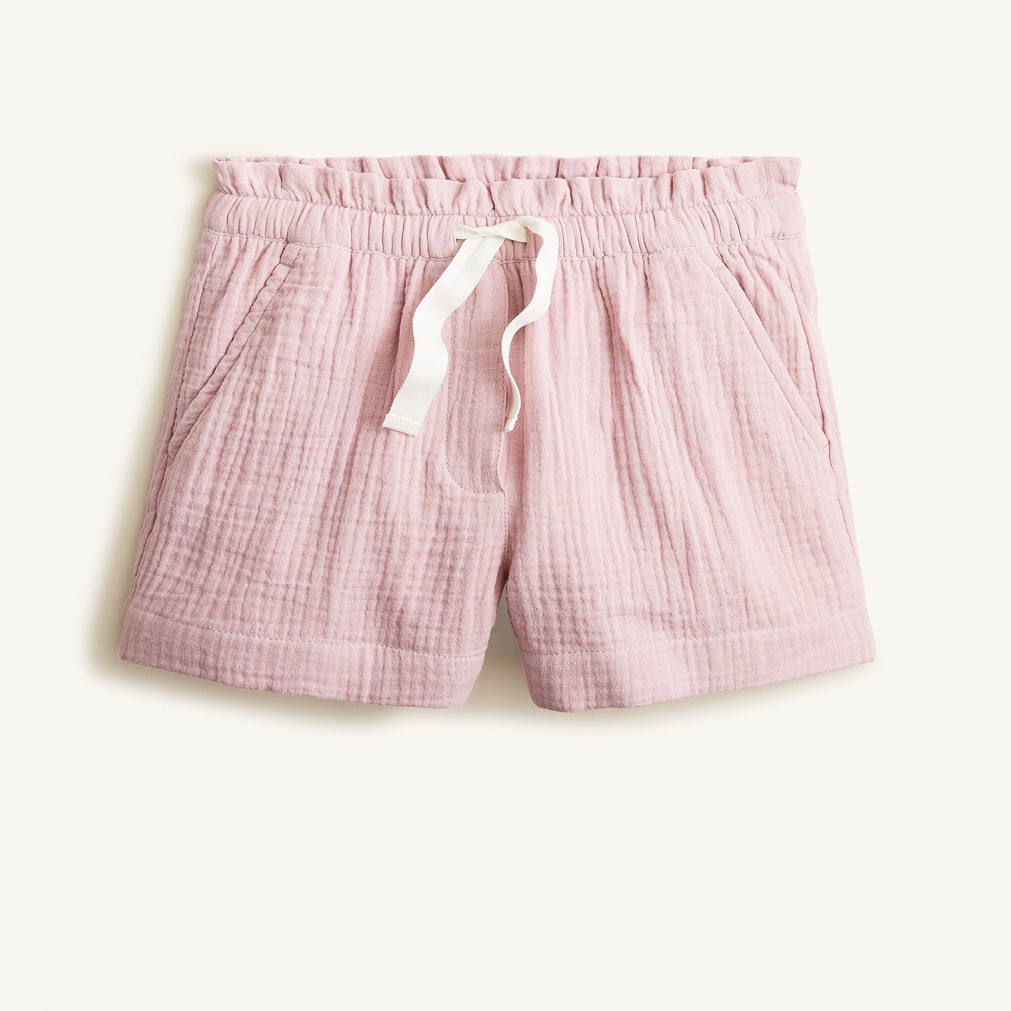 Girls' paper-bag-waist short in soft gauze | J.Crew US