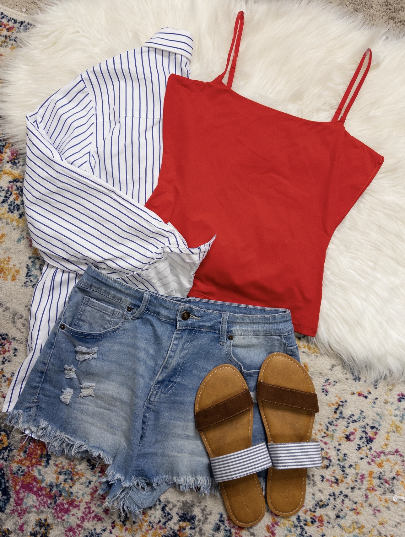 Red white and blue outfits for 4th of July
Sandals run small, I went up half a size




Size 6/8 summer outfit ideas, midsize summer outfit, casual summer style, effortless everyday style, Amazon fashion midsize, petite Amazon fashion, coffee run outfit, SAHM outfits for summer, 4th of July outfit amazon

#LTKootd #LTKSaleAlert #LTKPetite
