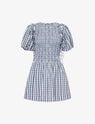 Becca Gingham-Print Cotton-Poplin Mini Dress | Selfridges
