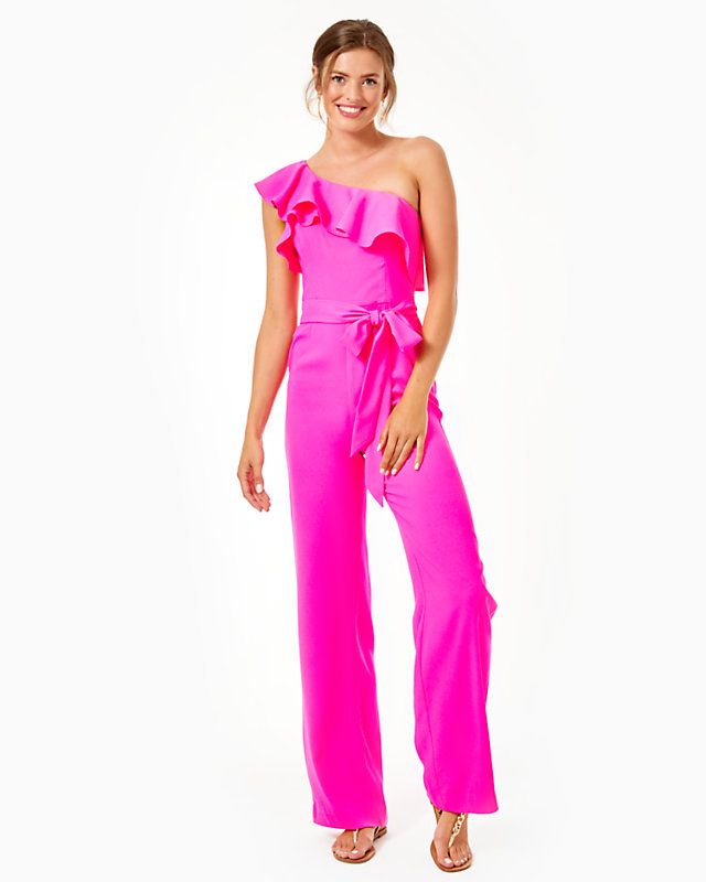 Lyra One-Shoulder Jumpsuit | Lilly Pulitzer