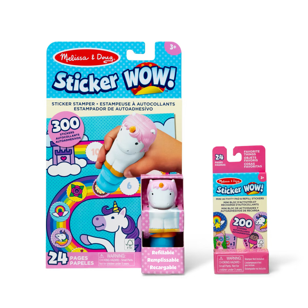 Melissa & Doug Sticker WOW! Unicorn Bundle (Stamper w/ Book + 1 Refill Pack) | Target