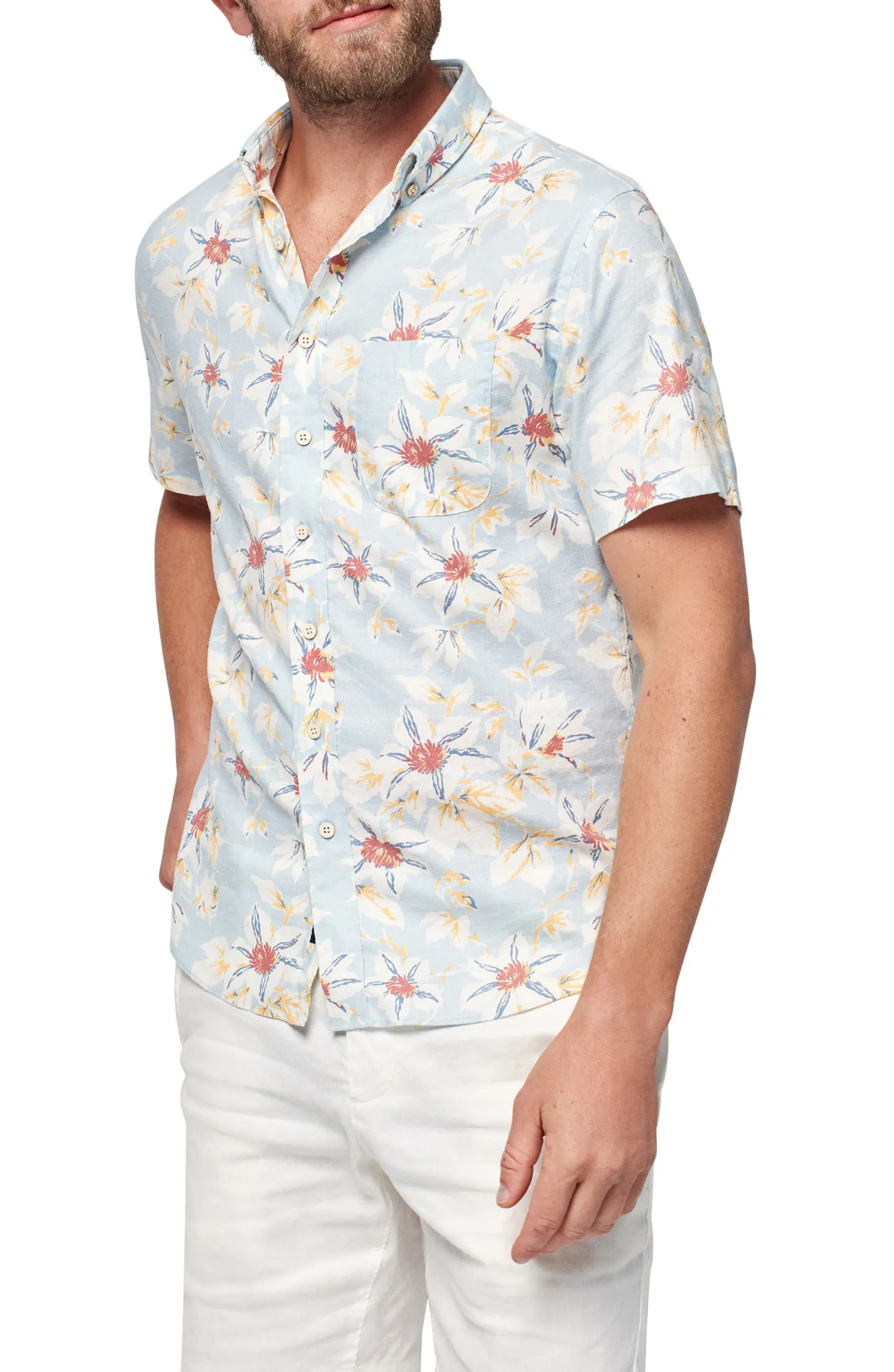 Faherty Breeze Short Sleeve Button-Up Shirt | Nordstrom | Nordstrom