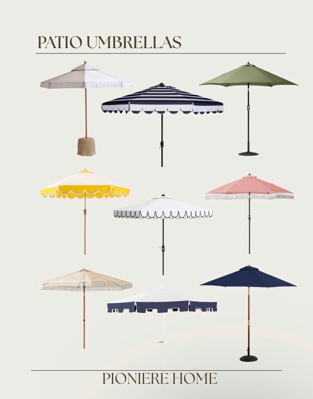 Upgrade your backyard with these beautiful patio umbrellas. Scalloped umbrella, fringe patio umbrella, beautiful shade for your patio

#LTKSeasonal #LTKHome #LTKSaleAlert