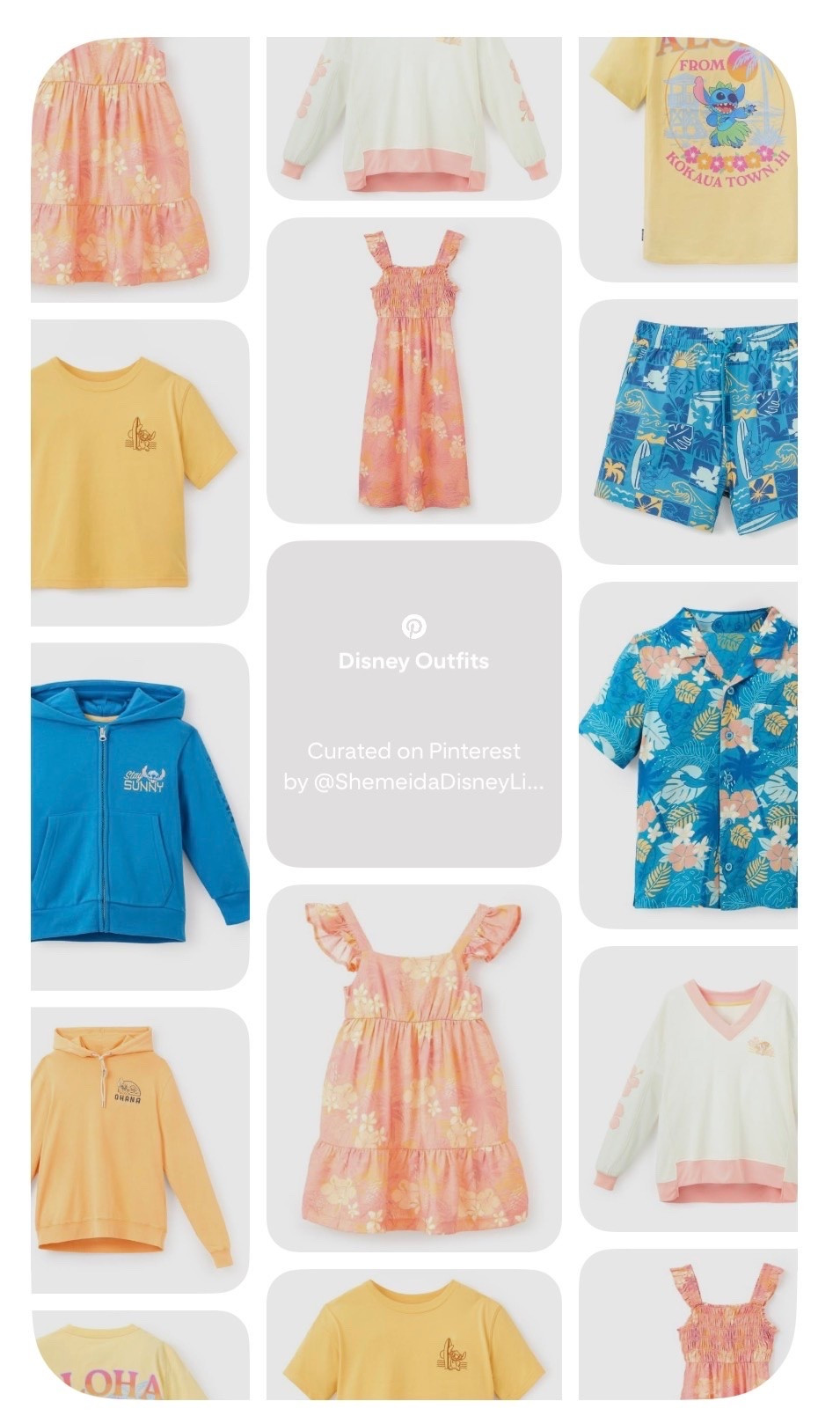 Disney Stitch Summer Outfits - Family Matching