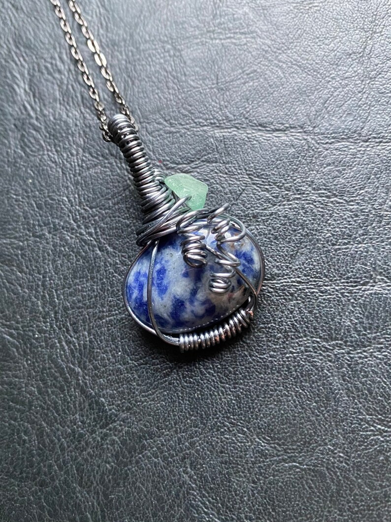 Sodalite Pumpkin Pendant Necklace Rustic Fall Autumn Handmade - Etsy | Etsy (US)
