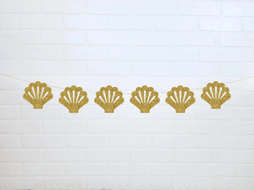 Seashell Garland | Seashells and Wedding Bells Bachelorette | Coastal Beach Bachelorette Decorati... | Etsy (US)