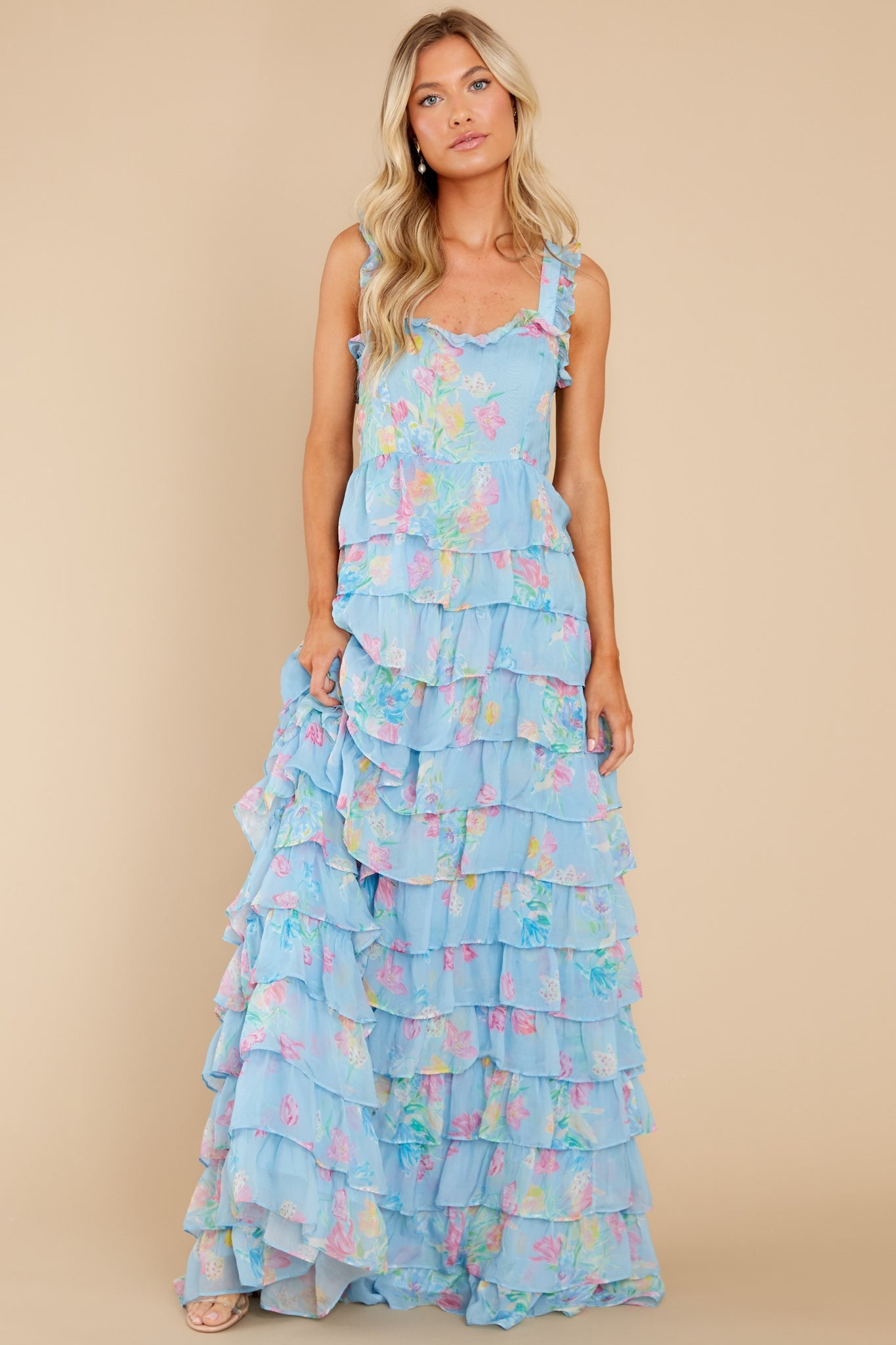 Idra Sky Lullaby Maxi Dress | Red Dress 