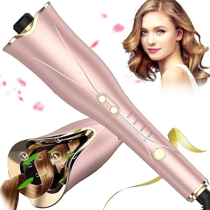 Auto Hair Curler, Automatic Curling Iron Wand with 1" Large Rotating Barrel & 4 Temps & 3 Timer S... | Amazon (US)