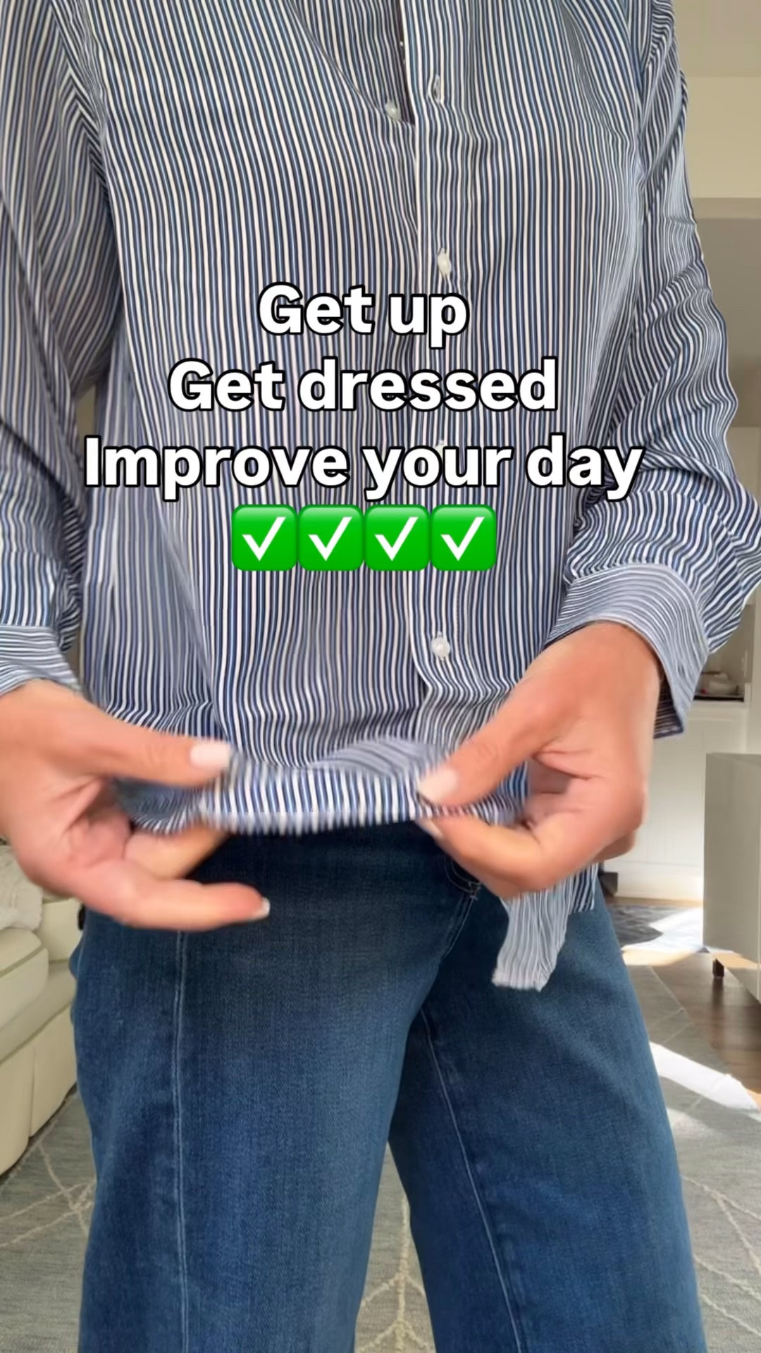 Nothing better than tucking in a lightweight button down.  This one is easy to layer under a sweater for sure. Got on my $17 collar clogs too!!