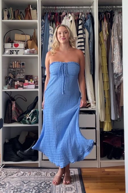 Gorgeous blue summer dress. Perfect vacation outfit! 

#LTKStyleTip #LTKFindsUnder100
