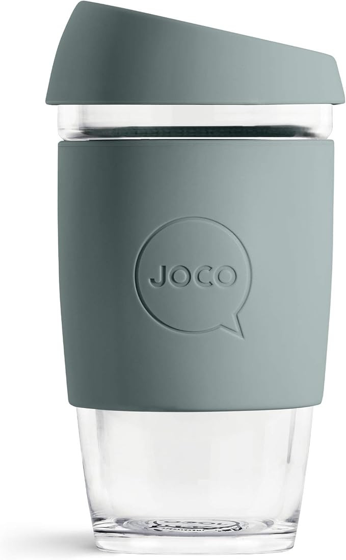 JOCO Glass Reusable Coffee Cup (BlueStone, 16 oz) | Amazon (US)
