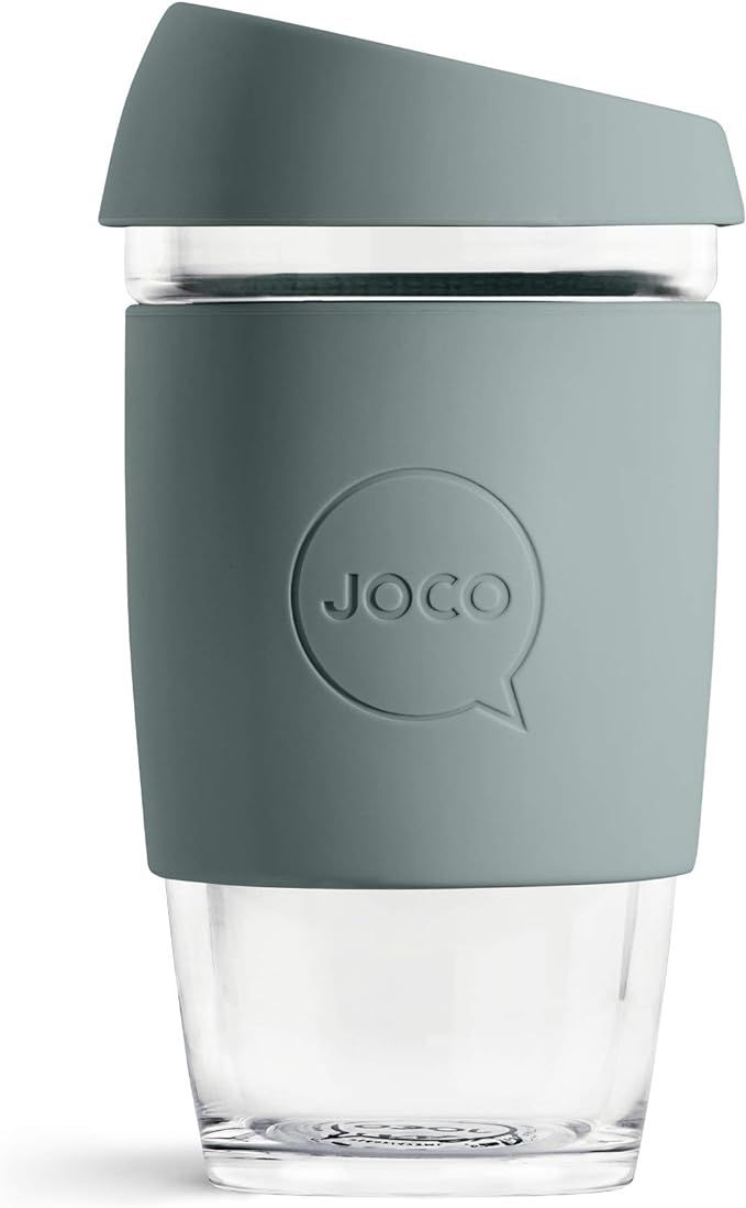 JOCO Glass Reusable Coffee Cup (BlueStone, 16 oz) | Amazon (US)