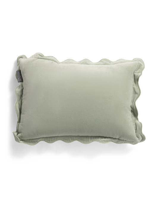 14x20 Velvet Scalloped Edge Pillow | TJ Maxx