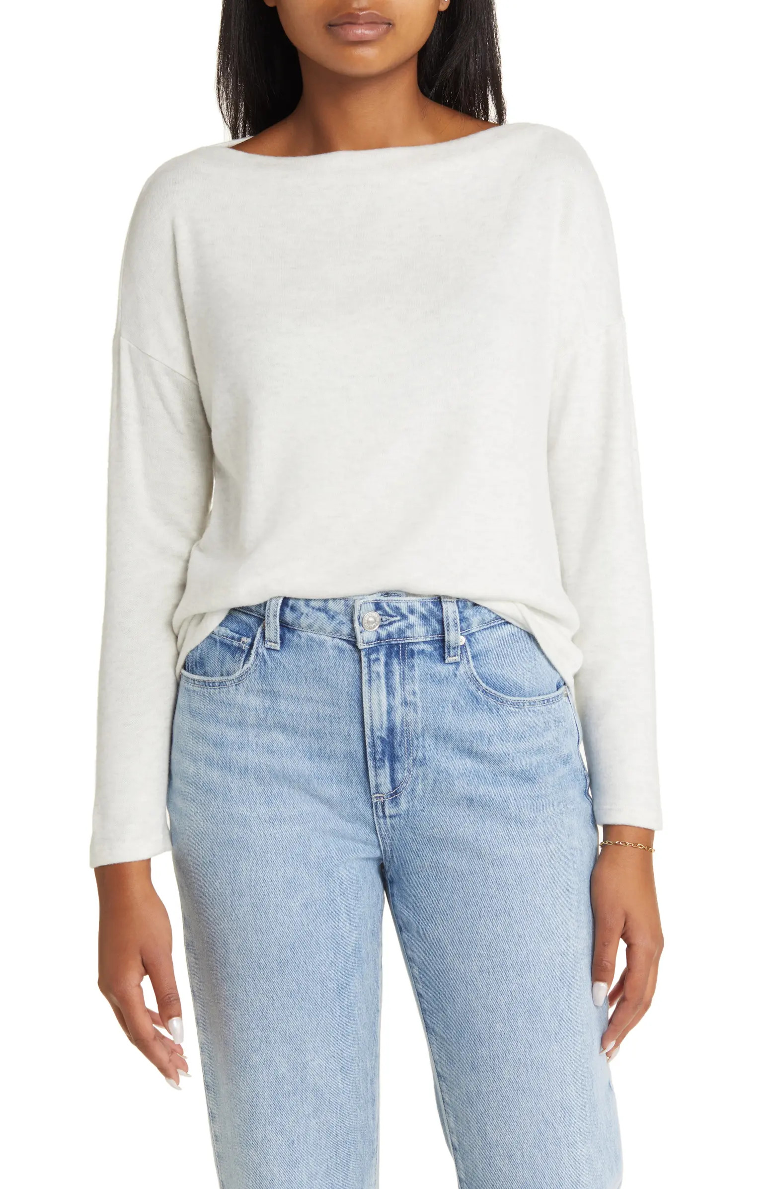 Boat Neck Long Sleeve Top | Nordstrom