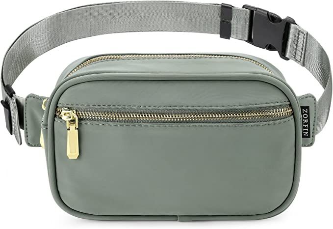 ZORFIN Fanny Packs for Women, Fashionable Waist Pack Crossbody Bag with Adjustable Strap Nylon Be... | Amazon (US)