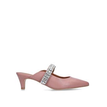 Kurt Geiger London Dutchess - Pink Embellished Kitten Heel Mules | Kurt Geiger (Global)