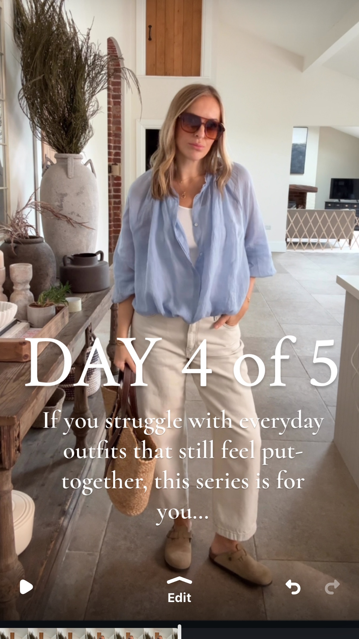 Busy week? 
Tired of feeling stuck with your wardrobe? 
This series may help you out … 
Simple , stylish everyday outfits with some of my favourite high street finds this season. 

Get a few outfits under your belt , boost your style confidence and start feeling better about your wardrobe. 

Note the difference a few good accessories make in pulling the final look together - these can be tailored to meet your preferences. 
Wearing 
Large in the vest top (fitted) 
U.K. 12 in the jeans - I size down from a U.K. 14 in these as I have a smaller waist to hip ratio and my waist is between a 12/14 and my hips bum a U.K. 14 - plenty of hip room. 
These are my best selling barrel jean - 100% cotton a great shape and very comfortable. 
- medium in the blouse - it comes up loose and billowy in a light ramie tencel quality (full of character) 




Everyday outfit 
Barrel jeans 
Get dressed with me 
Outfit ideas 
River island 
Zara
H&m


#LTKstyletip #LTKmidsize #LTKsummer