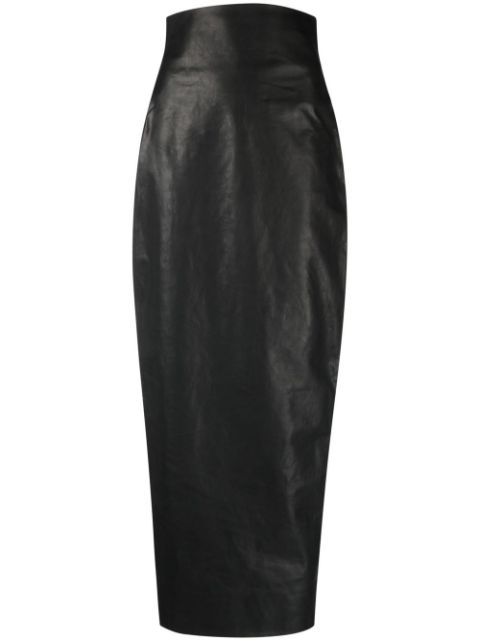 Rick Owens rear-slit Maxi Skirt - Farfetch | Farfetch Global