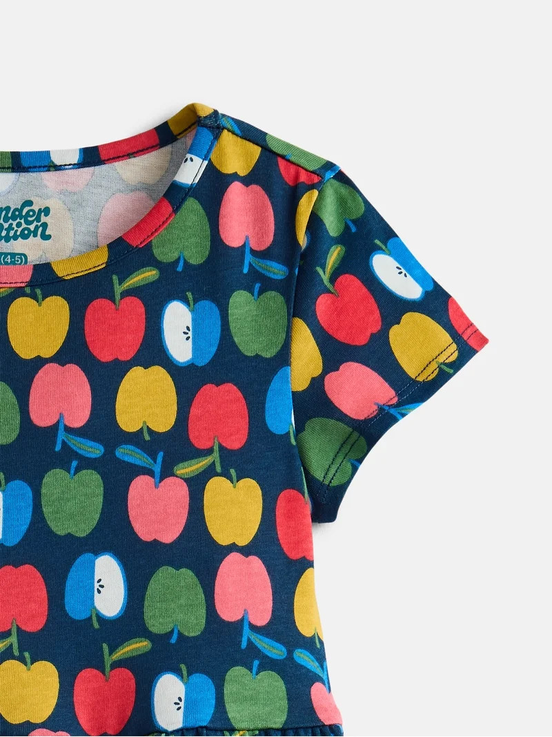 Wonder Nation Girl\u2019s Play Dress with Short Sleeves, Sizes XS-XXL | Walmart (US)