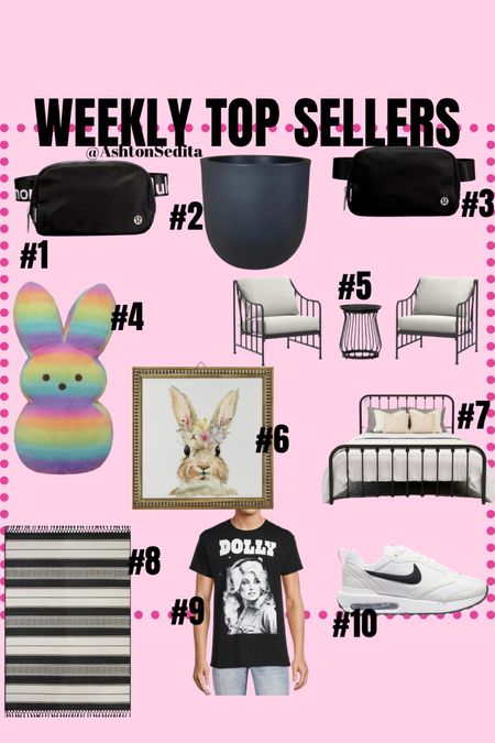 This weeks top sellers!!! This Easter hunny sign is my recent fav purchase! #weeklyfavs #amazonfavs

#LTKFind #LTKhome #LTKSeasonal