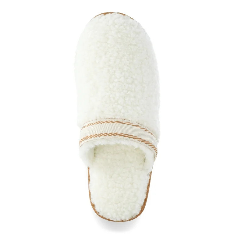 Joyspun Women’s Teddy Fleece Platform Clog Slippers | Walmart (US)