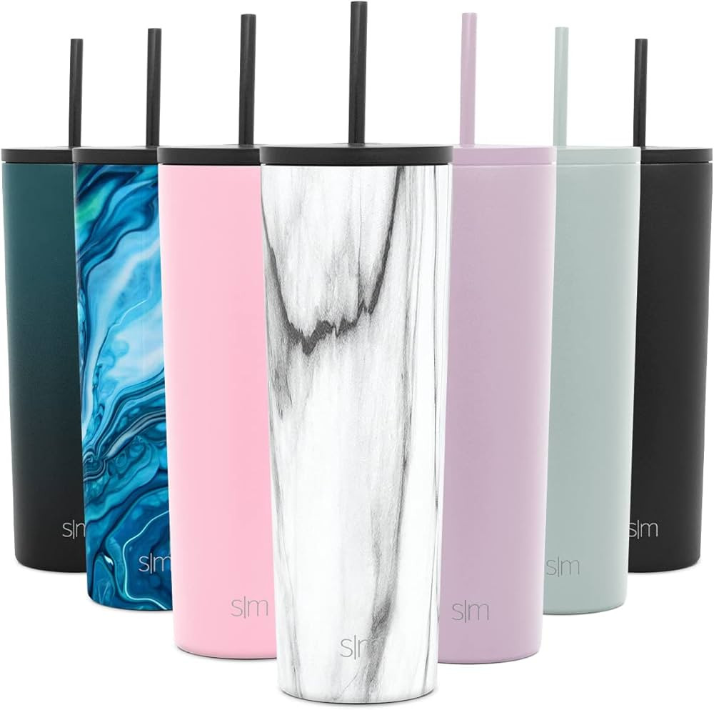 Simple Modern Insulated Tumbler with Lid and Straw | Iced Coffee Cup Reusable Stainless Steel Wat... | Amazon (US)