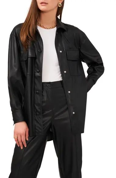 Vince Camuto Faux Leather Shirt Jacket | Nordstrom