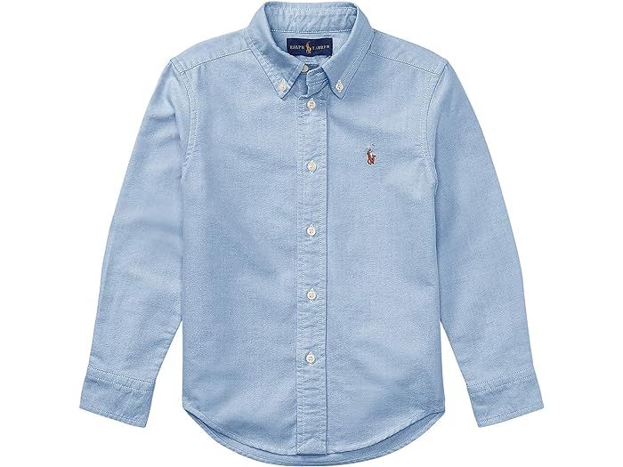 Polo Ralph Lauren Kids Cotton Oxford Sport Shirt (Little Kids/Big Kids) | Zappos