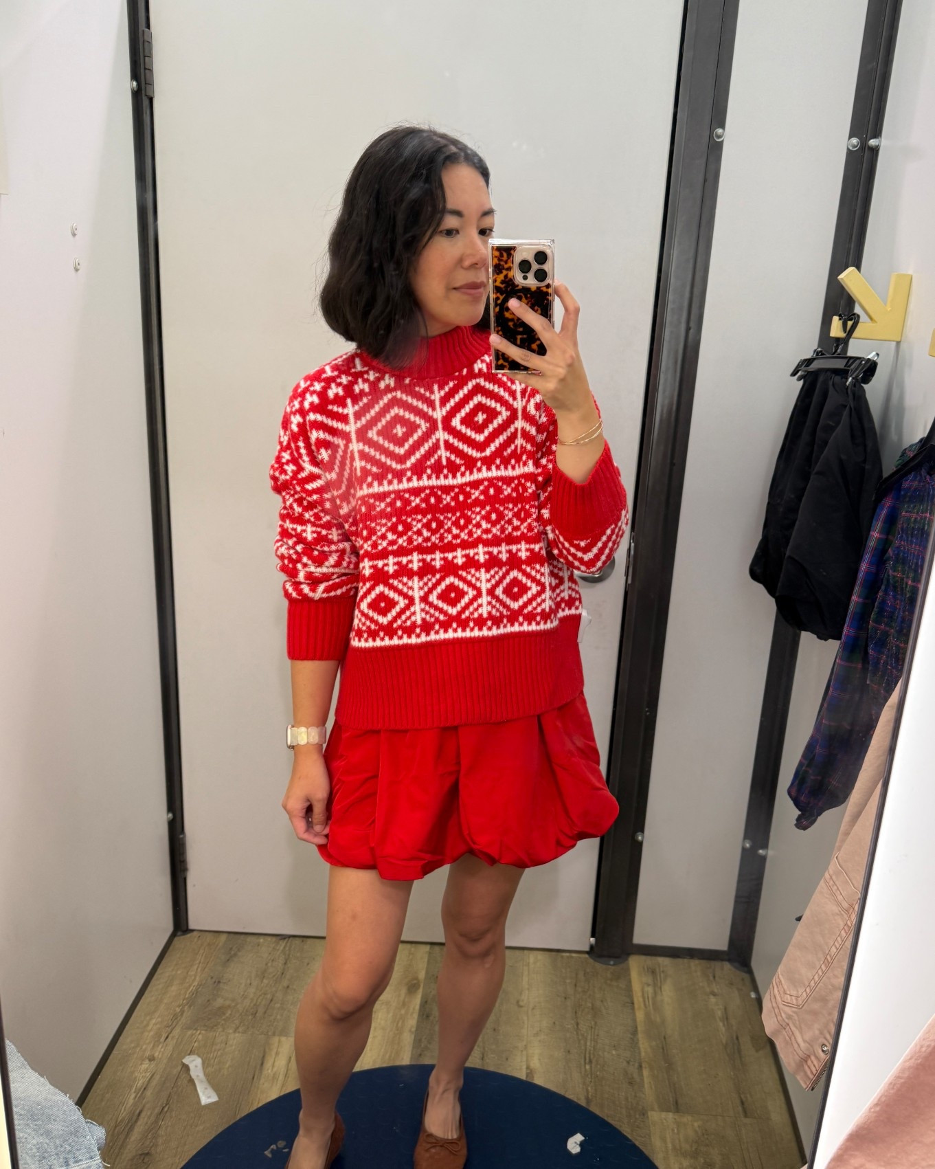 This looks bonkers but I was just trying on for size. Wearing Medium in sweater, XS in bubble skirt  

#LTKPetite #LTKHoliday #LTKOver40