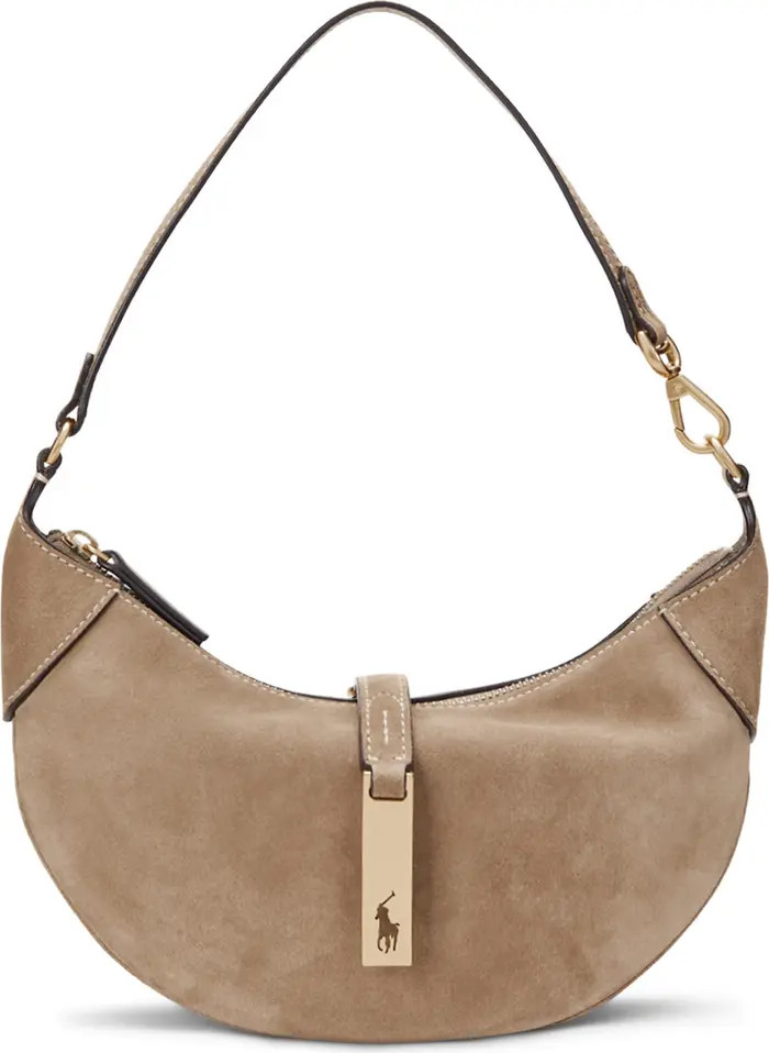 Polo Ralph Lauren Mini Polo ID Suede Shoulder Bag | Nordstrom | Nordstrom