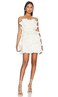 AMUR Reed Pleated Shell Dress in Ivory from Revolve.com | Revolve Clothing (Global)