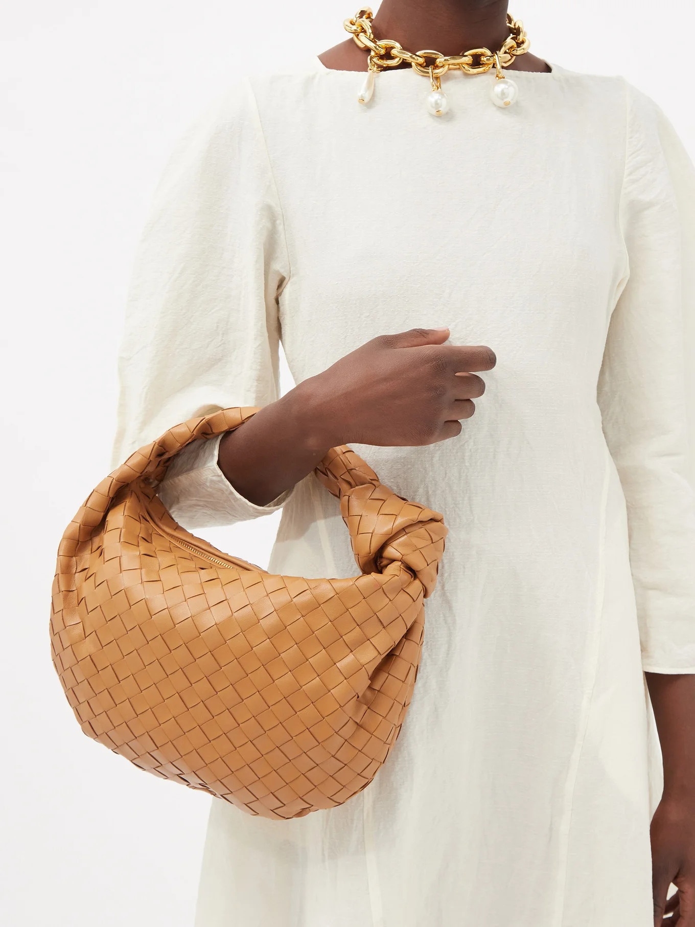 Jodie Teen Intrecciato-leather shoulder bag | Matches (EU)