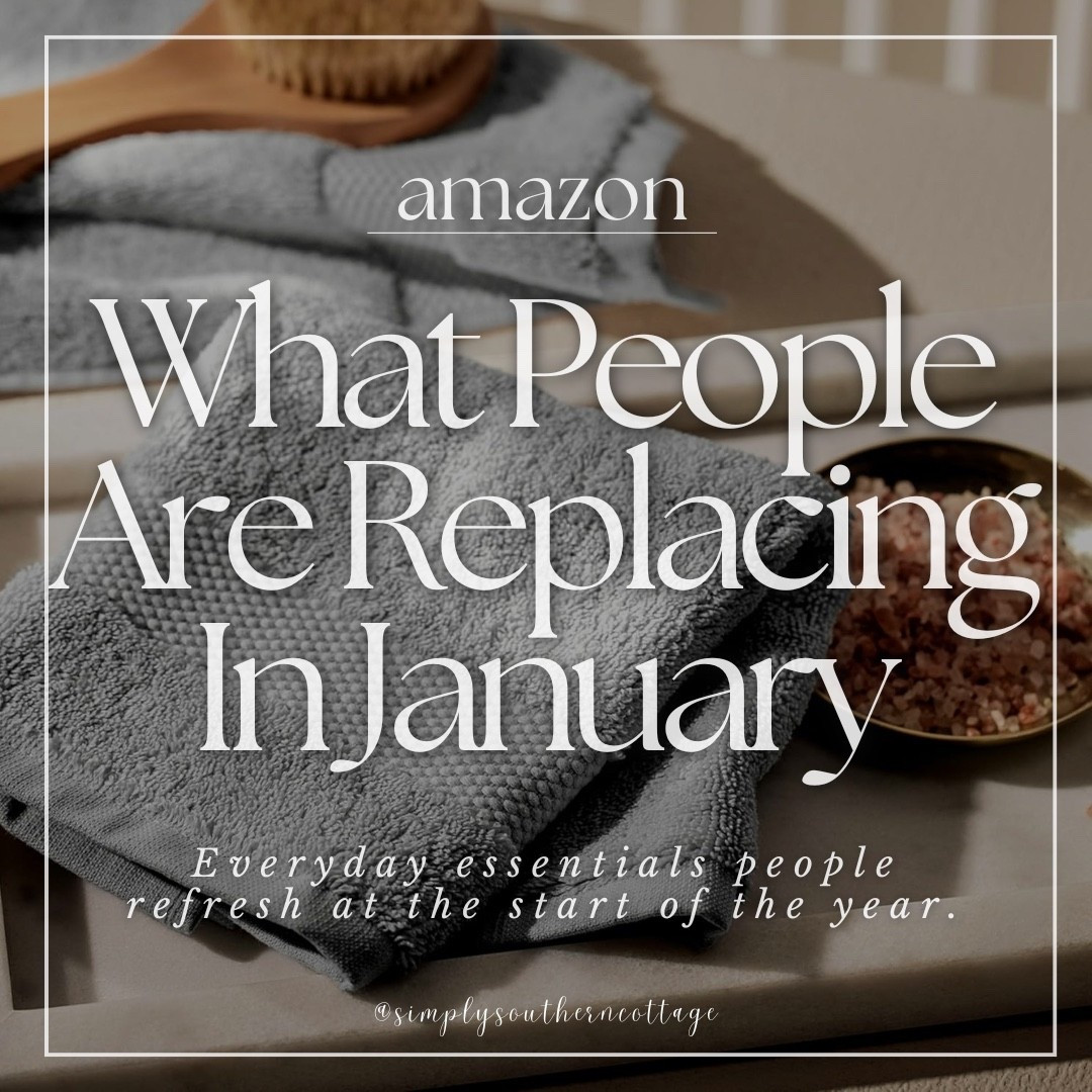What people are replacing in January. Everyday essentials from Amazon people refresh at the start of the year. 


Amazon, Amazon finds, Amazon home, Amazon home find, home, home essentials, new years, New Year’s resolution




#LTKHome #LTKHoliday #LTKOver40