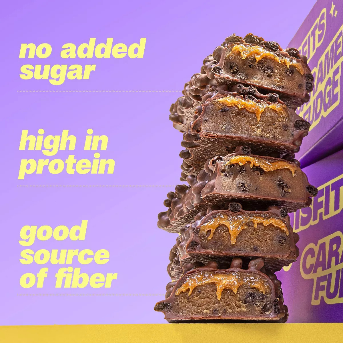 Misfits Health Plant Based Caramel Fudge Protein Bars - 7.10oz/4pk | Target
