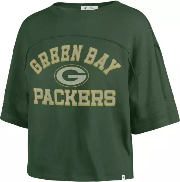 '47 Women's Green Bay Packers Green Half-Moon Crop T-Shirt | Dick's Sporting Goods