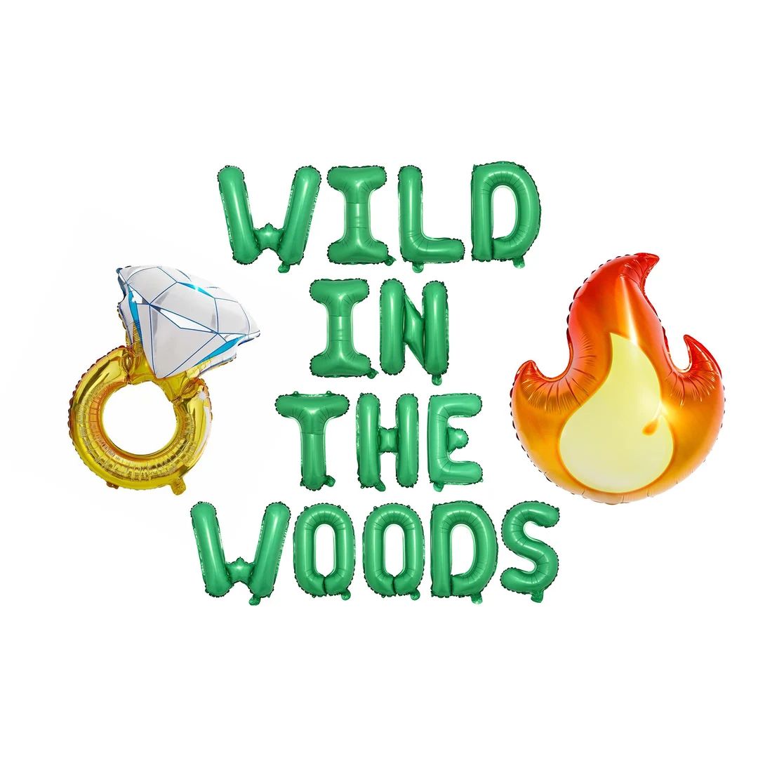 Wild in the Woods Bachelorette Balloon Banner Cabin Camping - Etsy | Etsy (US)