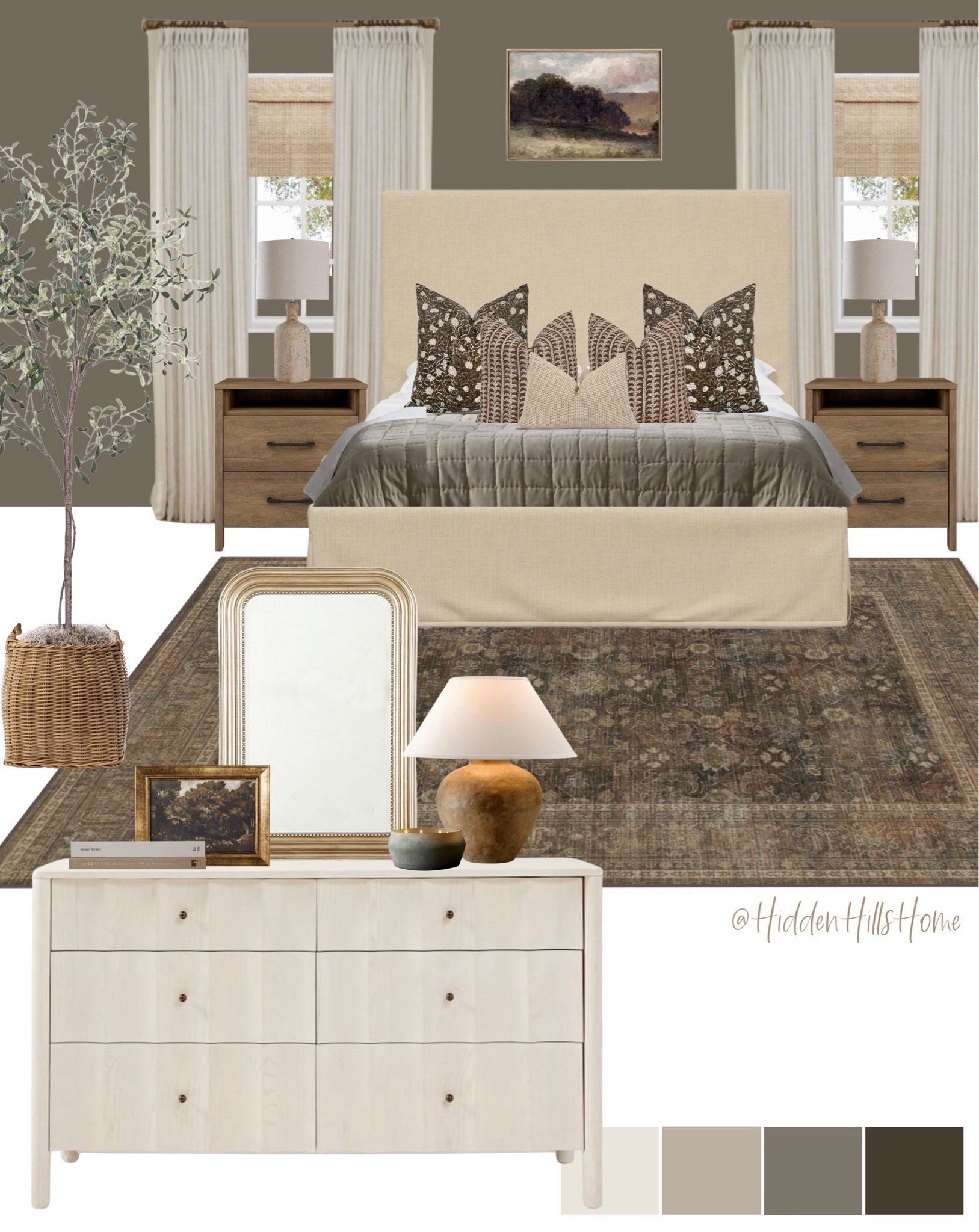 Modern transitional master bedroom mood board, bedroom design ideas, bedroom inspo, primary bedroom design #bed 


#LTKHome #LTKSeasonal #LTKSaleAlert