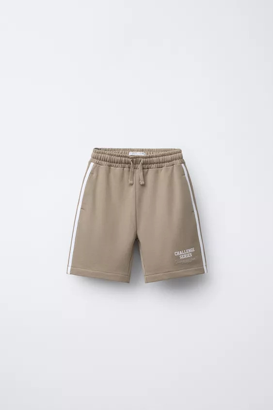 CONTRAST PIPING JOGGING SHORTS | Zara US