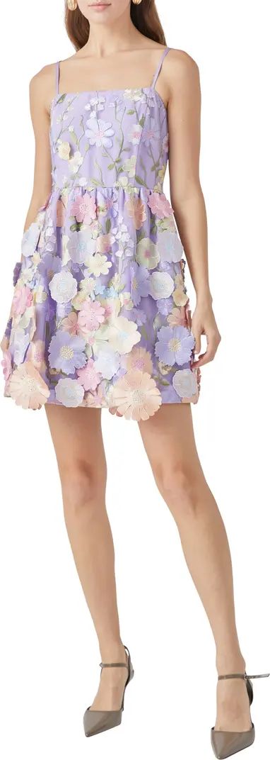 Floral Embroidered Fit & Flare Minidress | Nordstrom