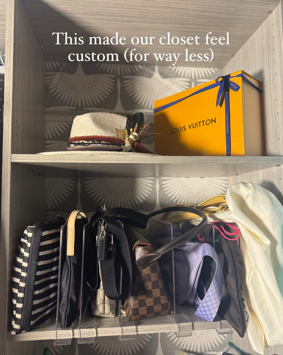 This is how we made a pre-made closet system feel custom (for way less)

We used a system from Lowe’s and then customized it by adding extra pieces, cutting a few to fit, and adjusting the layout to work with our closet

We even added another rod for more hanging space and use the top shelves for things like extra pillows and gifts

The wallpaper was the finishing touch that made it feel more custom and pulled everything together

I linked the pieces we used if you’re planning something similar 

@lowes #CustomCloset 

#LTKHome