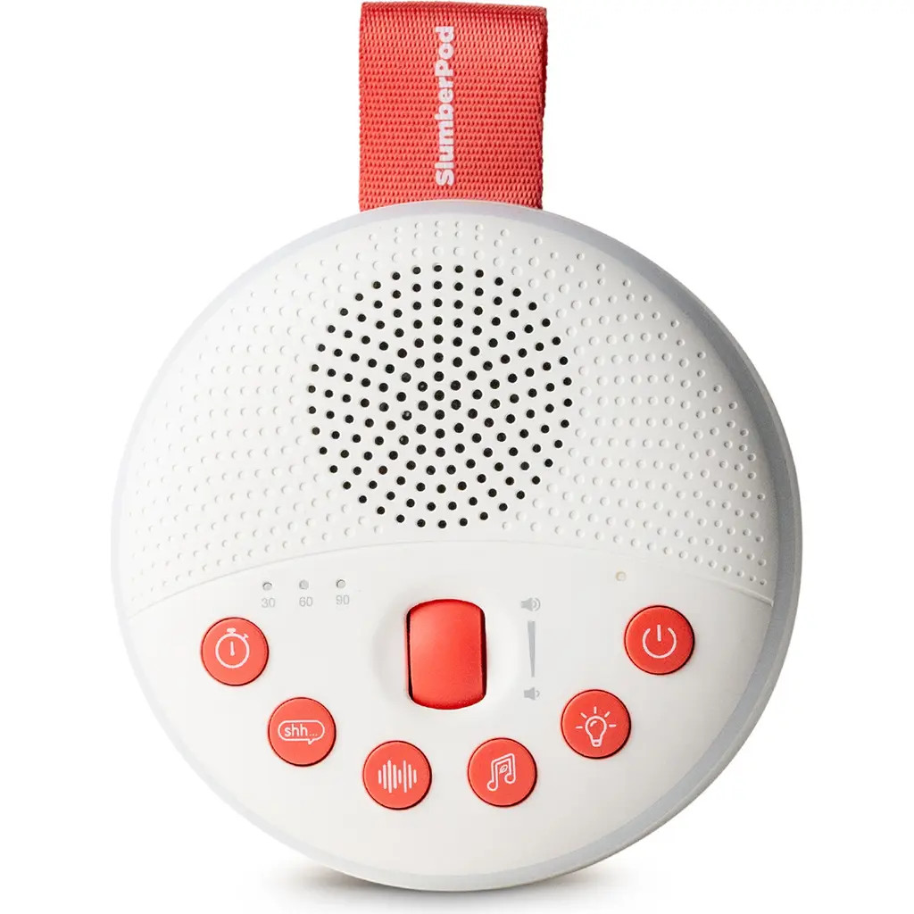 SlumberPod SlumberCalm Portable Sound & White Noise Machine in White/red at Nordstrom | Nordstrom