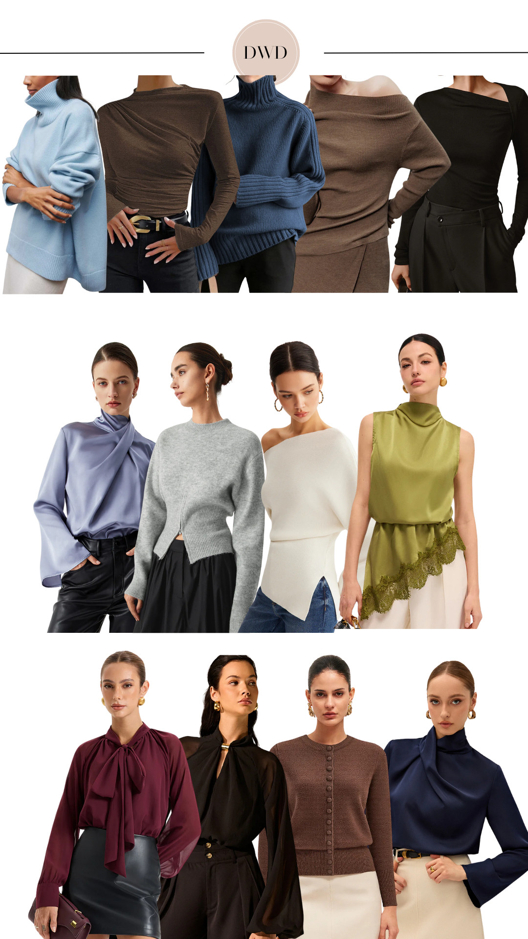 Tops! I love how versatile + classic these are. Plus they all have a liiiittle something something that makes them interesting 🤍 

 

#LTKgrwm #LTKSeasonal #LTKWorkwear