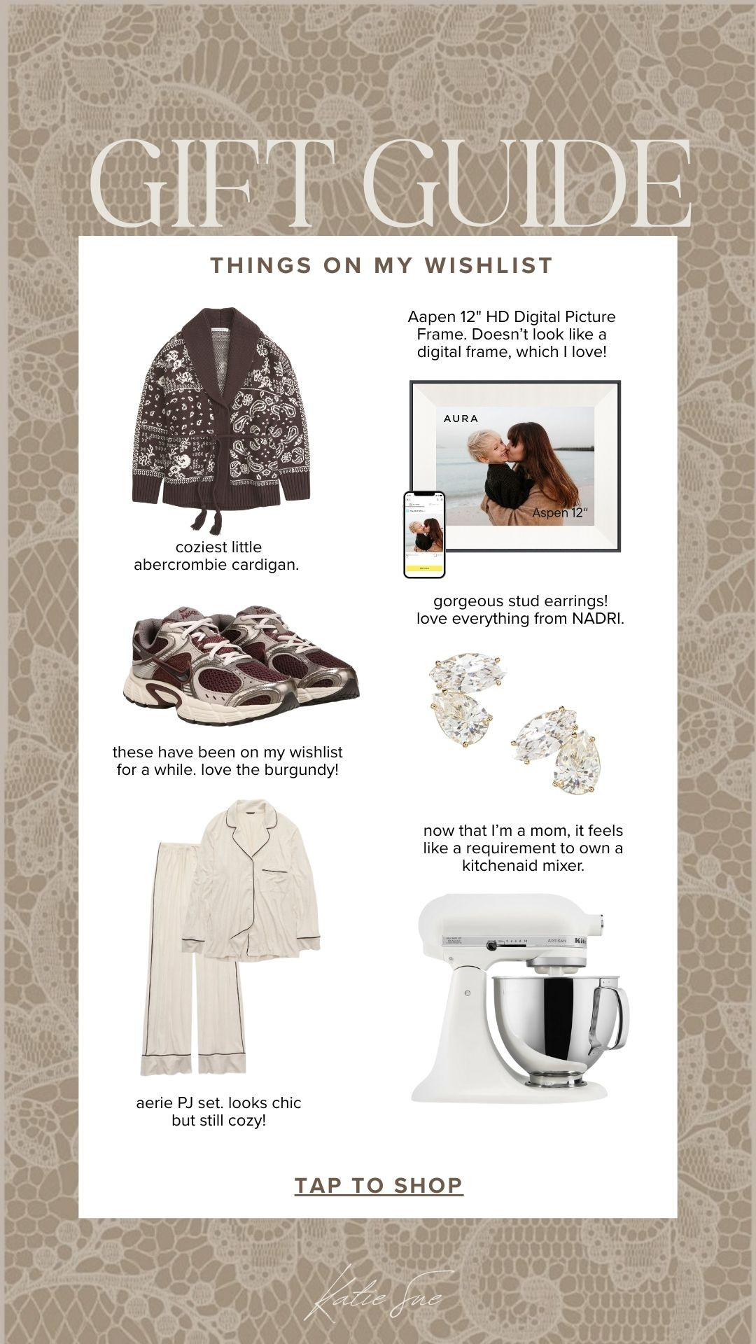 GIFT GUIDE: what's on my wishlist.  

 #LTKCyberWeek #LTKGiftGuide #LTKHoliday